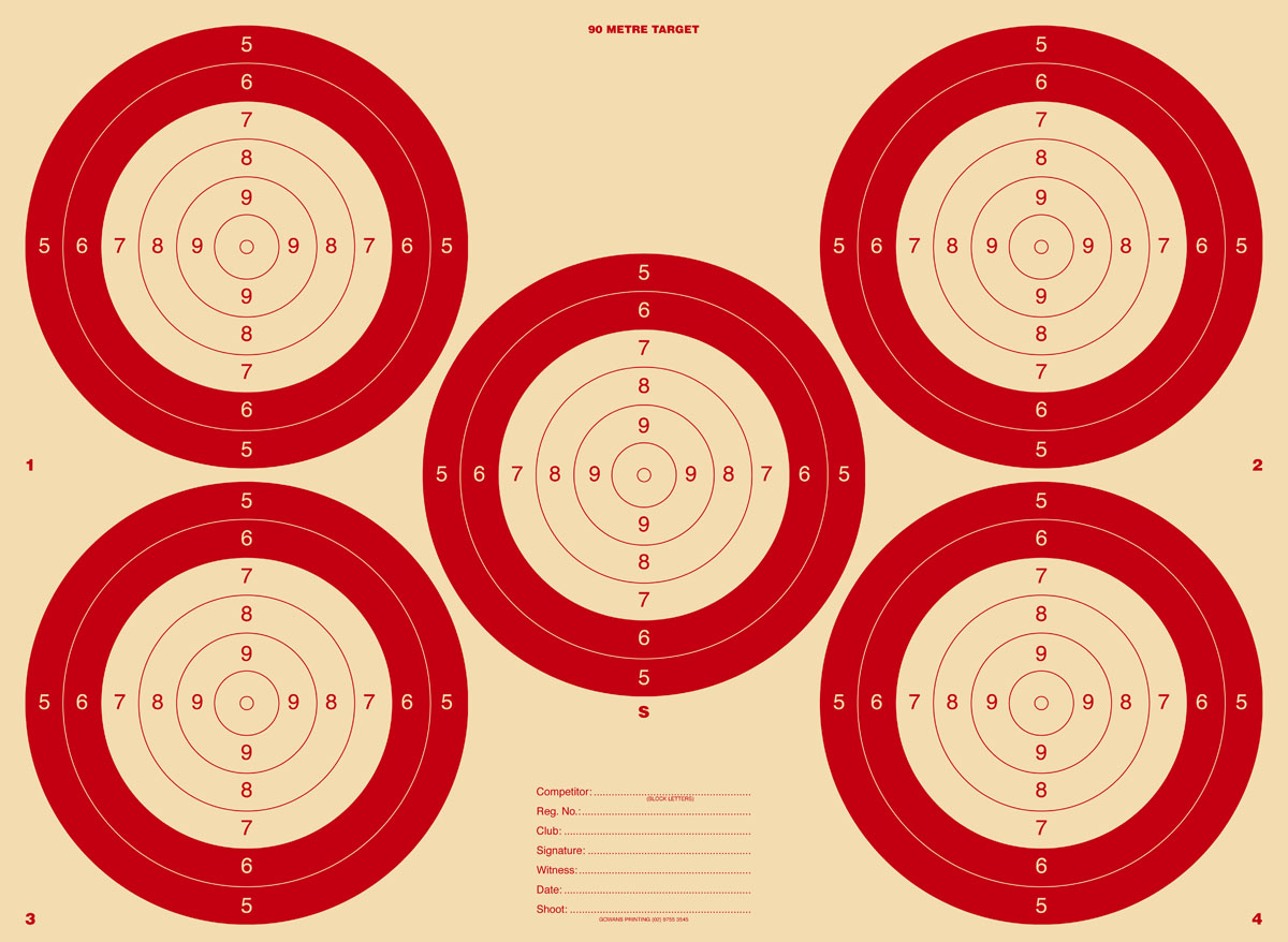 We print a wide selection of competition class targets for sporting shooter...