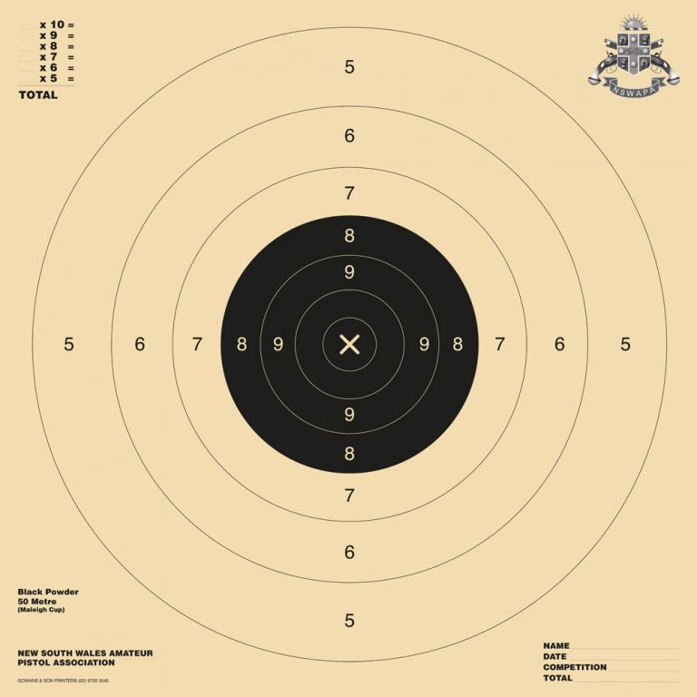 Powder Charge Target Black Powder Target 550×550 | Gowans & Son Printers