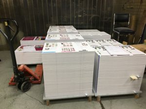 Pallets of printing