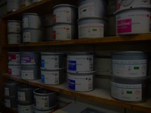 Shelves of premium, bio-degradable inks