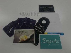 Door-hanger, cards, menu