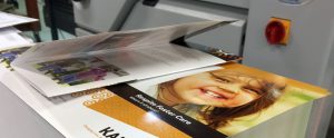 Brochures folded to DL size
