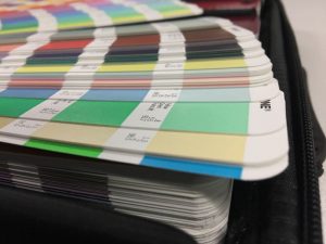 Pantone colour swatches