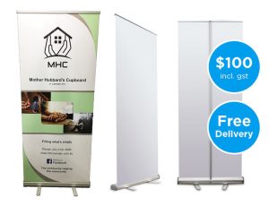 Easy to use pull up banners.