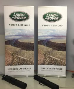 Pull-up or roll-up banners