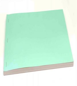 A side stitch bound book.