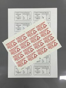 Information Stickers printed in Liverpool NSW