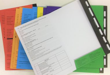 Follow up checklist manilla folders with fold in pockets custom printed