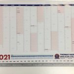 A1 Wall Calendar before trim and fold printed in Liverpool NSW