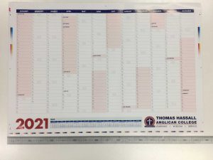 A1 Wall Calendar before trim and fold printed in Liverpool NSW