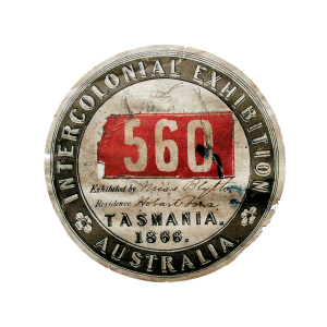 Eliza Blyth Label Intercolonial Exhibition Tasmania Australia 1866