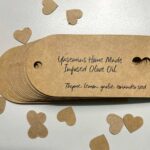 Robertson Fruit Shop Home Made infused Olive Oil Tags printed in Chipping Norton on recycled paper