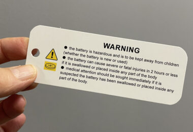 Button Battery Warning Compliance Tags in Chipping Norton Sydney