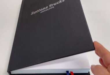 Leather look Hardcover docket Book with foil lettering