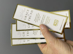 Gold foil Bookmarks in Chipping Norton
