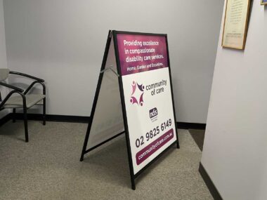 A-frame Stand sign with corflute insert