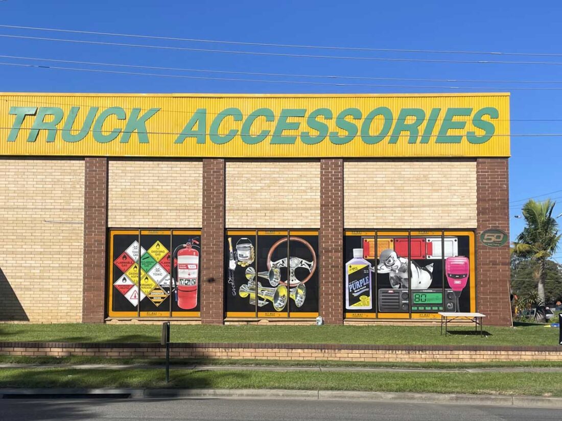 Perforated Window film decals Gowans & Son Printers