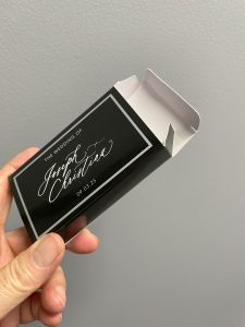 Printed Wedding Favour @gowansprint Chipping Norton Sydney